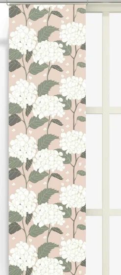 Panelgardiner<Arvidssons textil Hortensia rosa panelgardiner