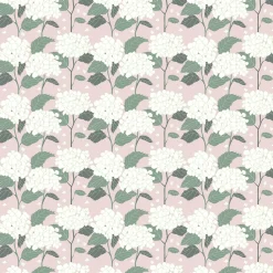 Gardintyger Mönstrade|Arvidssons Textil<Arvidssons textil Hortensia rosa tyg