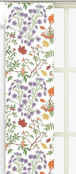 Panelgardiner<Arvidssons textil Höstaster vit panelgardiner