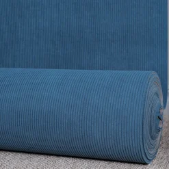 Enfärgade Möbeltyger<Nordisk Textil Huggy blå möbeltyg - Slitstark manchester