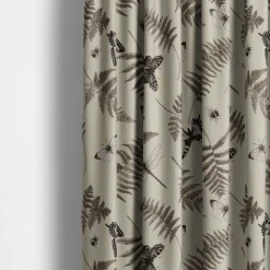Gardintyger Mönstrade|Arvidssons Textil<Arvidssons textil Humlan beige linnelook tyg
