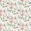 Gardintyger Mönstrade|Arvidssons Textil<Arvidssons textil Humlegården rosa-grön tyg med charmigt blomstermotiv