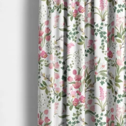 Gardintyger Mönstrade|Arvidssons Textil<Arvidssons textil Humlegården rosa-grön tyg med charmigt blomstermotiv