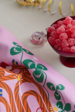 Kökshandduk<Almedahls Hurra, hurra, hurra! kökshandduk rosa