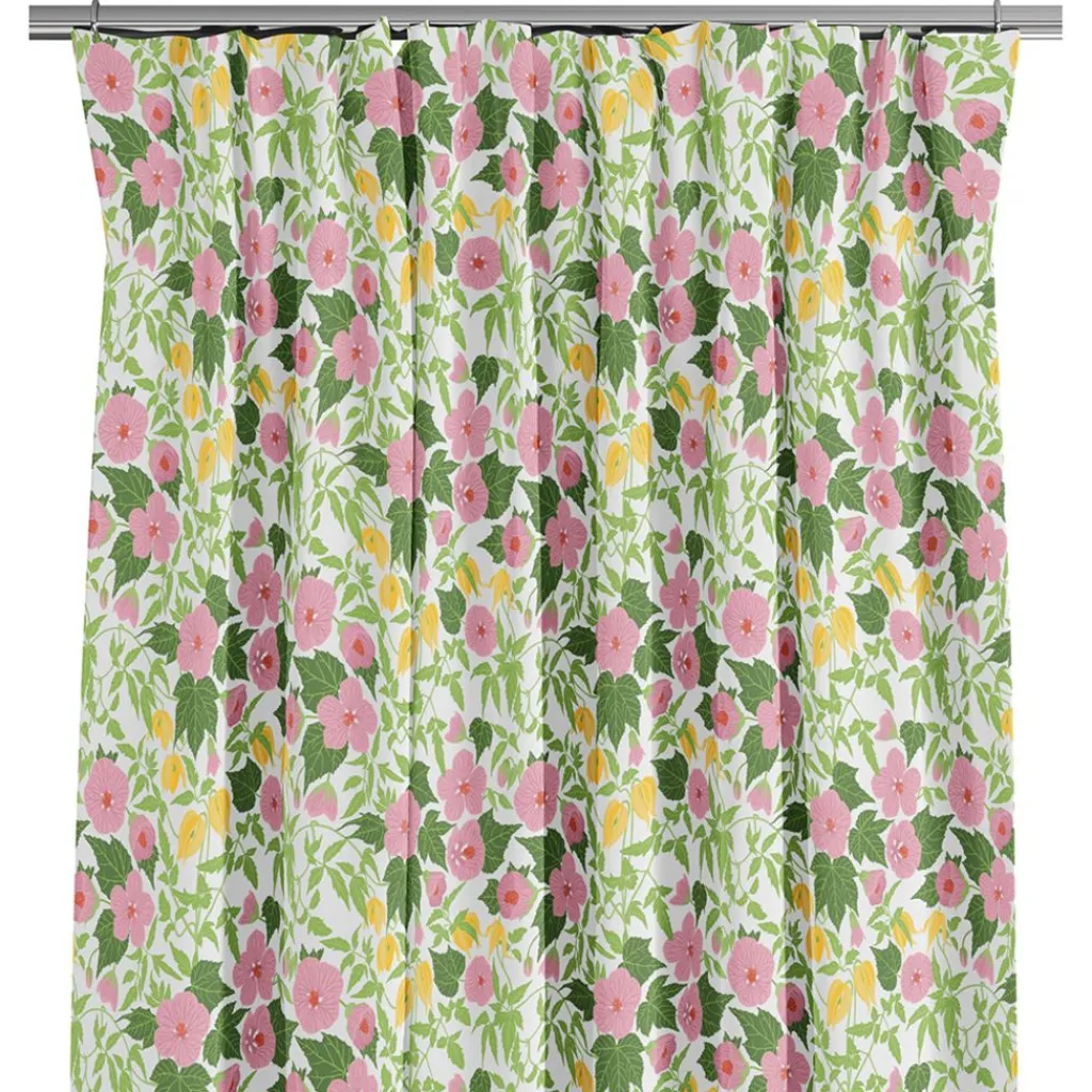Gardiner Mönstrade<Arvidssons textil Husknuten rosa gardiner
