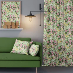 Gardiner Mönstrade<Arvidssons textil Husknuten rosa gardiner