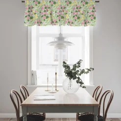 Gardinkappor Mönstrade<Arvidssons textil Husknuten rosa gardinkappa metervara