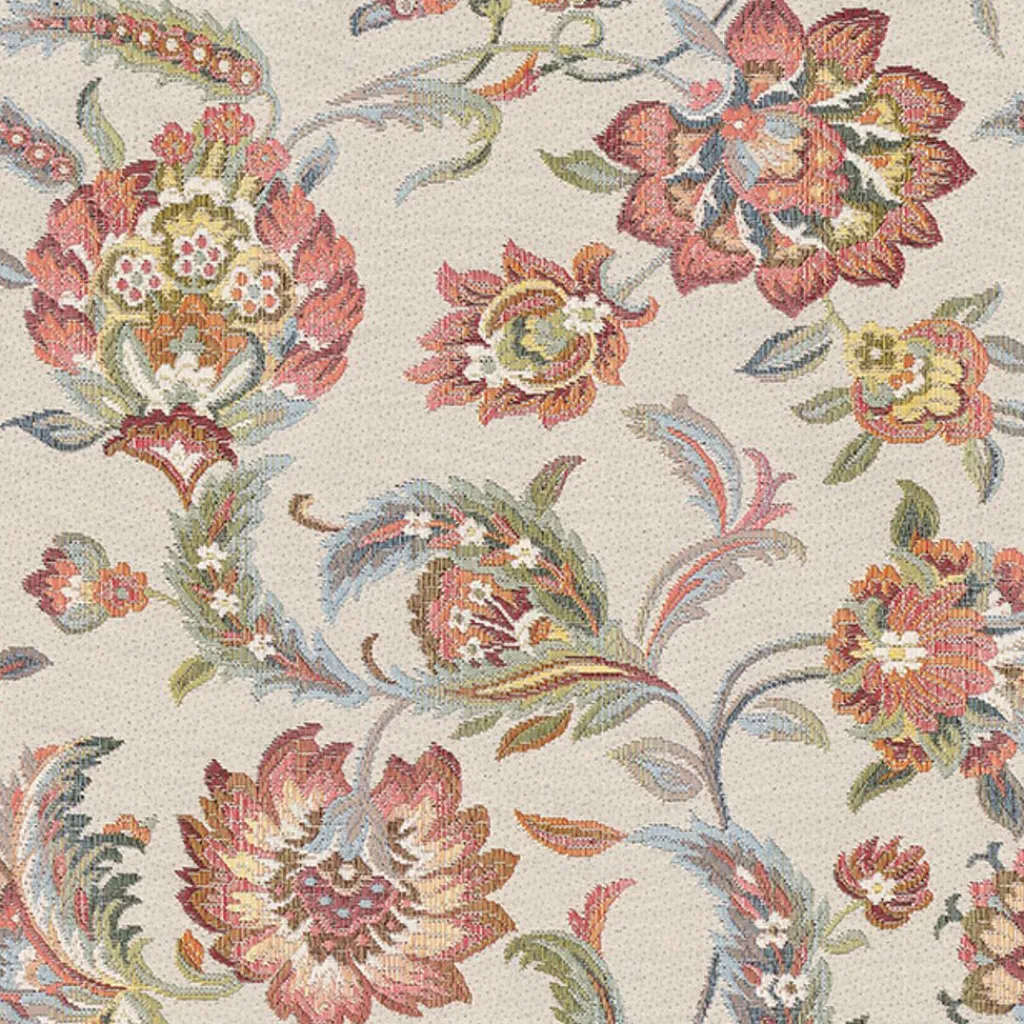 Blommiga Möbeltyger|Mönstrade Möbeltyger< Indian rose tapestry möbeltyg