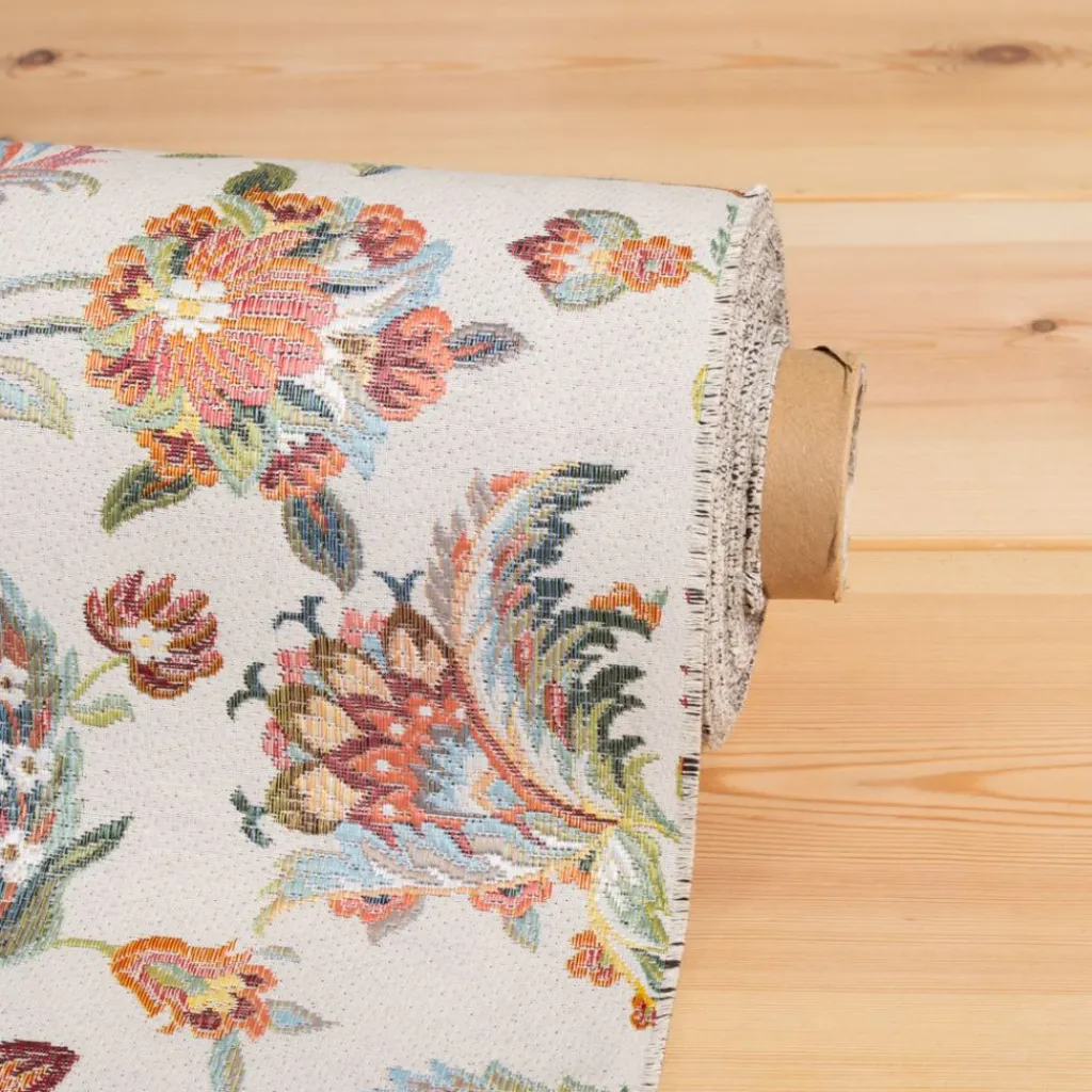 Blommiga Möbeltyger|Mönstrade Möbeltyger< Indian rose tapestry möbeltyg
