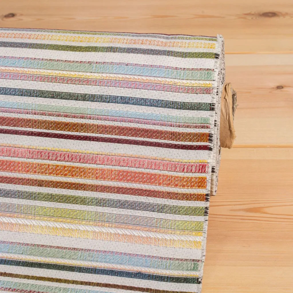 Randiga Möbeltyger|Mönstrade Möbeltyger< Indian stripe tapestry möbeltyg