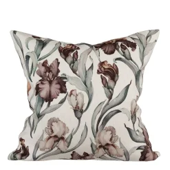 Mönstrade Kuddfodral<Fondaco Iris offwhite kuddfodral 48x48cm vackra irisblommor i milda färger