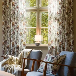 Mönstrade Kuddfodral<Fondaco Iris offwhite kuddfodral 48x48cm vackra irisblommor i milda färger