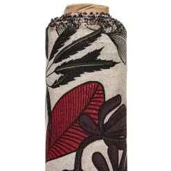 Gardintyger Mönstrade<Nordisk Textil Jakarta röd – gradintyg och tropiskt mönster