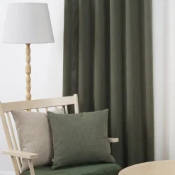 Gardiner Enfärgade< James grön gardiner – Modern linne-look med lyxigt fall