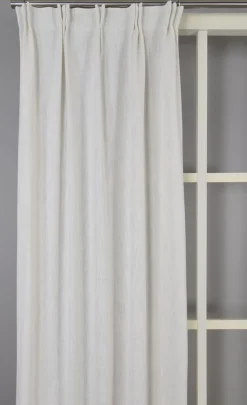 Gardiner Enfärgade<Redlunds James offwhite gardiner – Modern linne-look med lyxigt fall