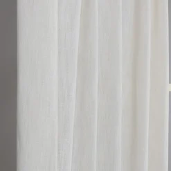 Gardiner Enfärgade<Redlunds James offwhite gardiner – Modern linne-look med lyxigt fall