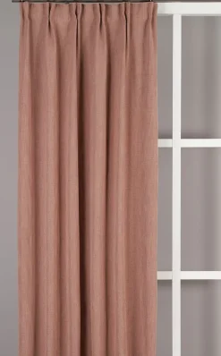 Gardiner Enfärgade<Redlunds James rosa gardiner – Modern linne-look med lyxigt fall