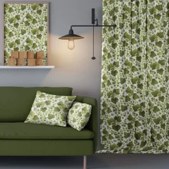 Mönstrade Kuddfodral<Arvidssons textil Johannes grön kuddfodral