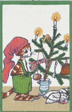 Kökshandduk|Jul I Köket<Ekelund Julfest kökshandduk 40X60 - s Linneväveri