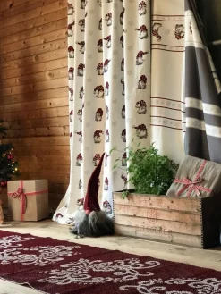Gardintyger Mönstrade|Arvidssons Textil<Arvidssons textil Julian och co bård grå tyg