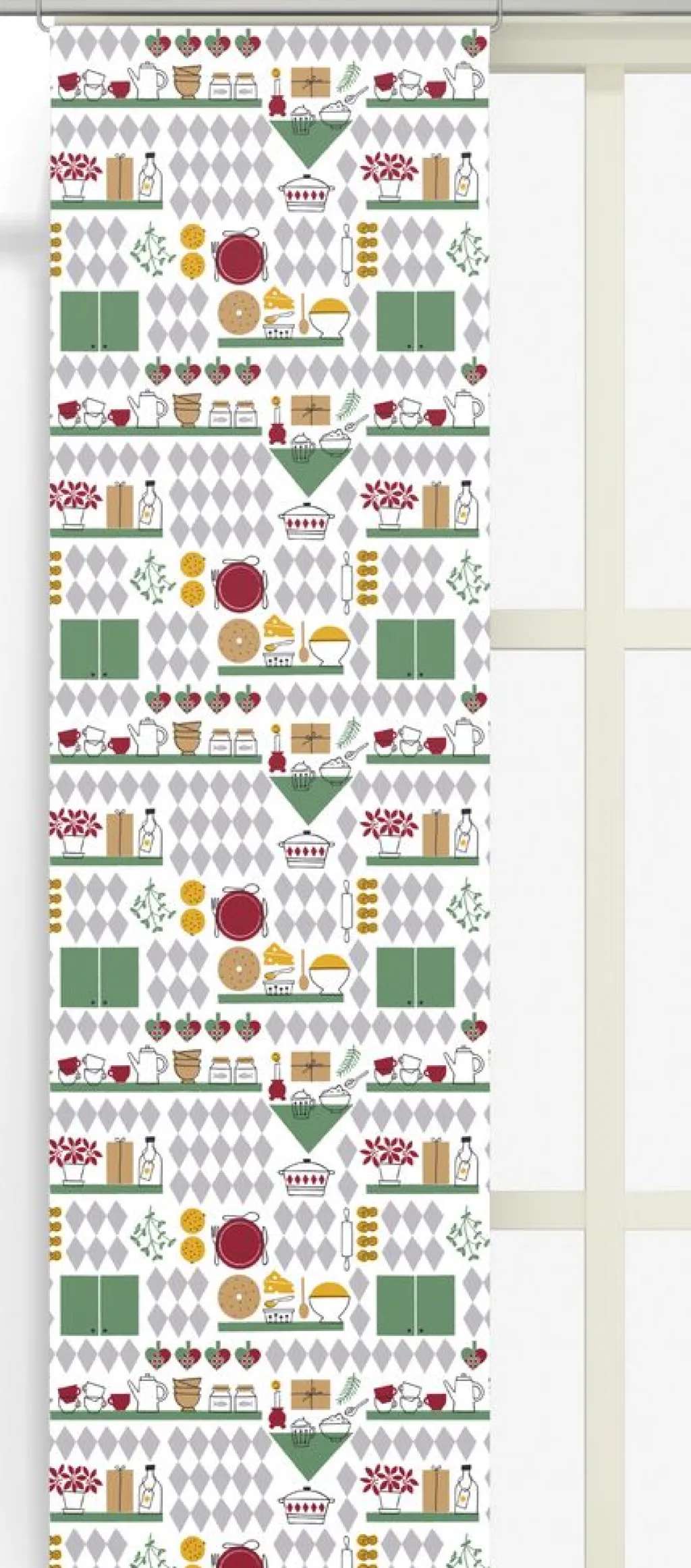 Julgardiner|Panelgardiner<Arvidssons textil Julköket panelgardiner