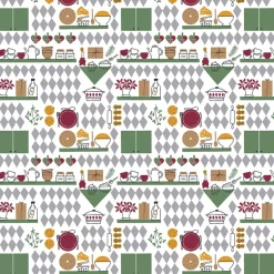 Gardintyger Mönstrade|Arvidssons Textil<Arvidssons textil Julköket tyg