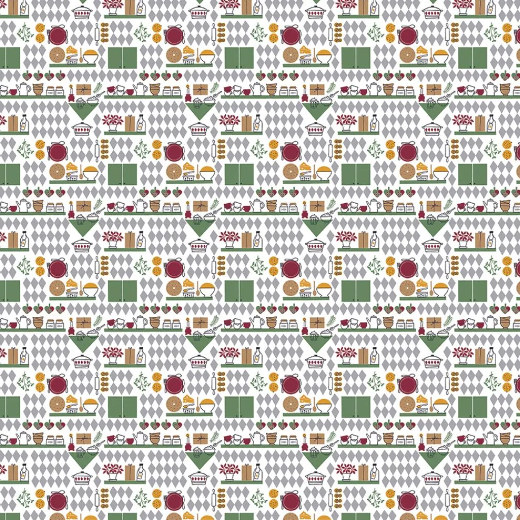 Gardintyger Mönstrade|Arvidssons Textil<Arvidssons textil Julköket tyg