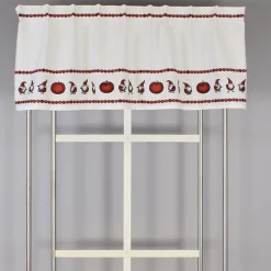 Gardinkappor Mönstrade|Julgardiner<Arvidssons textil Juläpple bård gardinkappa metervara