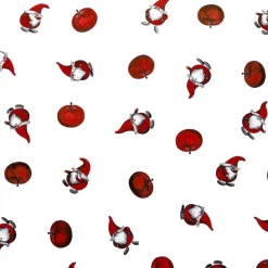Gardintyger Mönstrade|Arvidssons Textil<Arvidssons textil Juläpple vit tyg