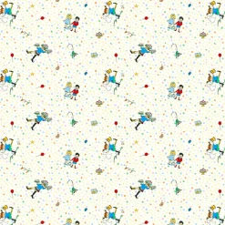 Gardintyger Mönstrade|Barnmönster<Arvidssons textil Kalas hos Pippi tyg