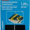 Kardborreband< Kardborreband självhäftande svart 20mm - 1,2m