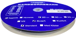 Kardborreband< Kardborreband tagg svart 20mm - 25m rulle
