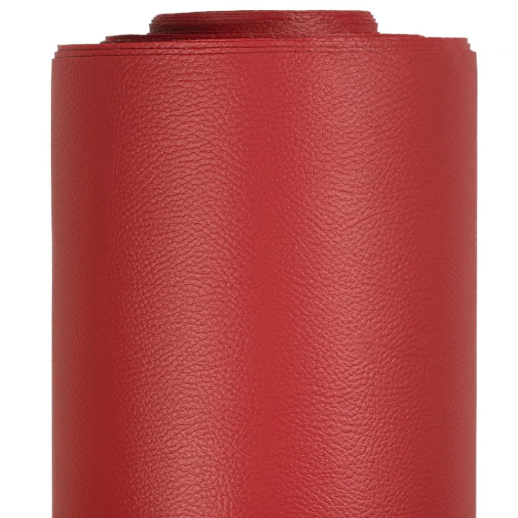 Enfärgade Fuskskinn<Nordisk Textil Karia röd fuskskinn