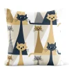 Mönstrade Kuddfodral<Arvidssons textil Kitty beige-grå kuddfodral