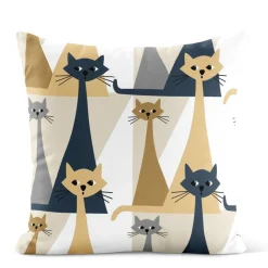 Mönstrade Kuddfodral<Arvidssons textil Kitty beige-grå kuddfodral