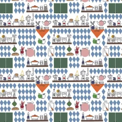 Bordsduk<Arvidssons textil Köket blå bordsduk
