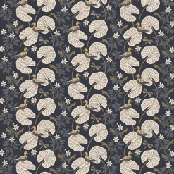Gardintyger Mönstrade|Arvidssons Textil<Arvidssons textil Kärrleken mörkblå tyg