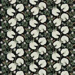 Gardintyger Mönstrade|Arvidssons Textil<Arvidssons textil Kärrleken svart tyg