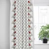Gardintyger Mönstrade|Arvidssons Textil<Arvidssons textil Kurbits bård röd-grön tyg med dalahästar