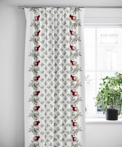 Gardintyger Mönstrade|Arvidssons Textil<Arvidssons textil Kurbits bård röd-grön tyg med dalahästar