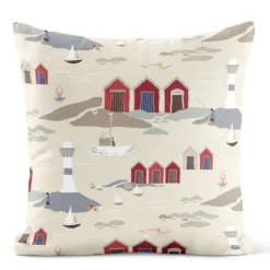 Mönstrade Kuddfodral<Arvidssons textil Kust beige kuddfodral