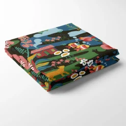 Bordsduk<Arvidssons textil Landet Bubblar svart-multi bordsduk