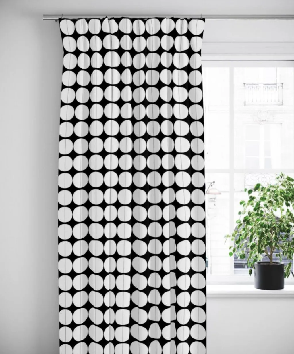 Gardiner Mönstrade<Arvidssons textil Lane svart-vit gardiner