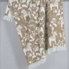 Ullplädar<Arvidssons textil Leksand beige ullpläd 130x170 cm – dalahästar i 100% ull