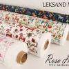 Gardintyger Mönstrade|Arvidssons Textil<Arvidssons textil Leksand mini natur tyg med traditionellt dalahästtryck