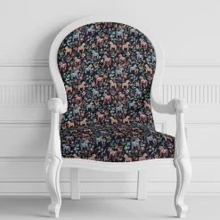 Blommiga Möbeltyger|Mönstrade Möbeltyger<Arvidssons textil Leksand mini svart jacquard