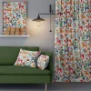 Gardintyger Mönstrade|Arvidssons Textil<Arvidssons textil Leksand natur tyg med traditionellt dalahästtryck