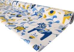 Gardintyger Mönstrade|Arvidssons Textil<Arvidssons textil Leksand Sverige tyg med traditionellt dalahästtryck