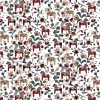 Gardintyger Mönstrade|Arvidssons Textil<Arvidssons textil Leksand vinröd-petrol tyg med traditionellt dalahästtryck