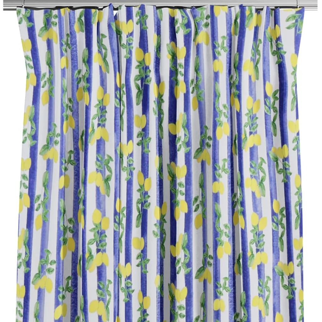 Gardiner Mönstrade<Nordisk Textil Lemon stripe gardiner